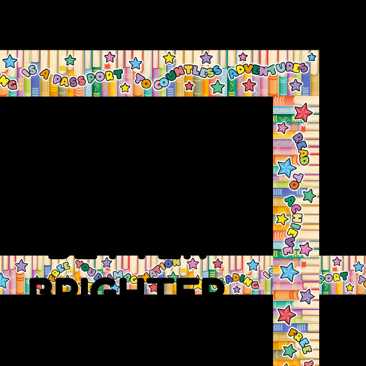 Reading Books and Quotes Classroom Trimmers 14.25m long Notice Board Book Day Display Borders