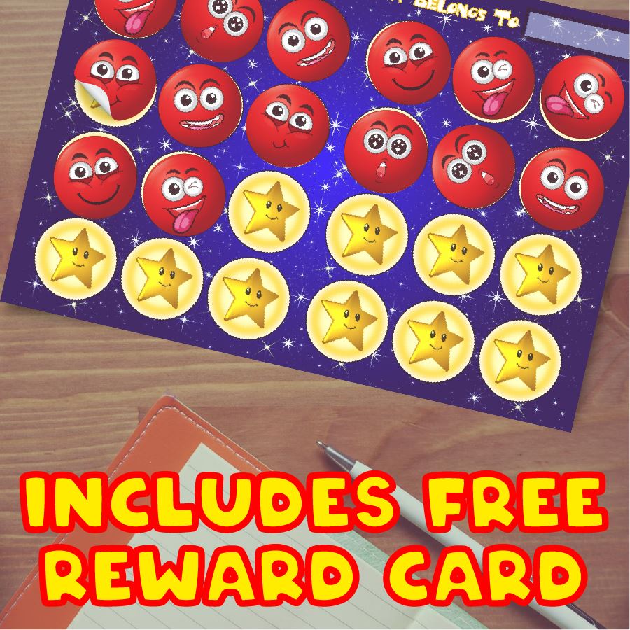 144 Red Clown Nose - 30mm - Glossy Reward Stickers for Teachers & Parents