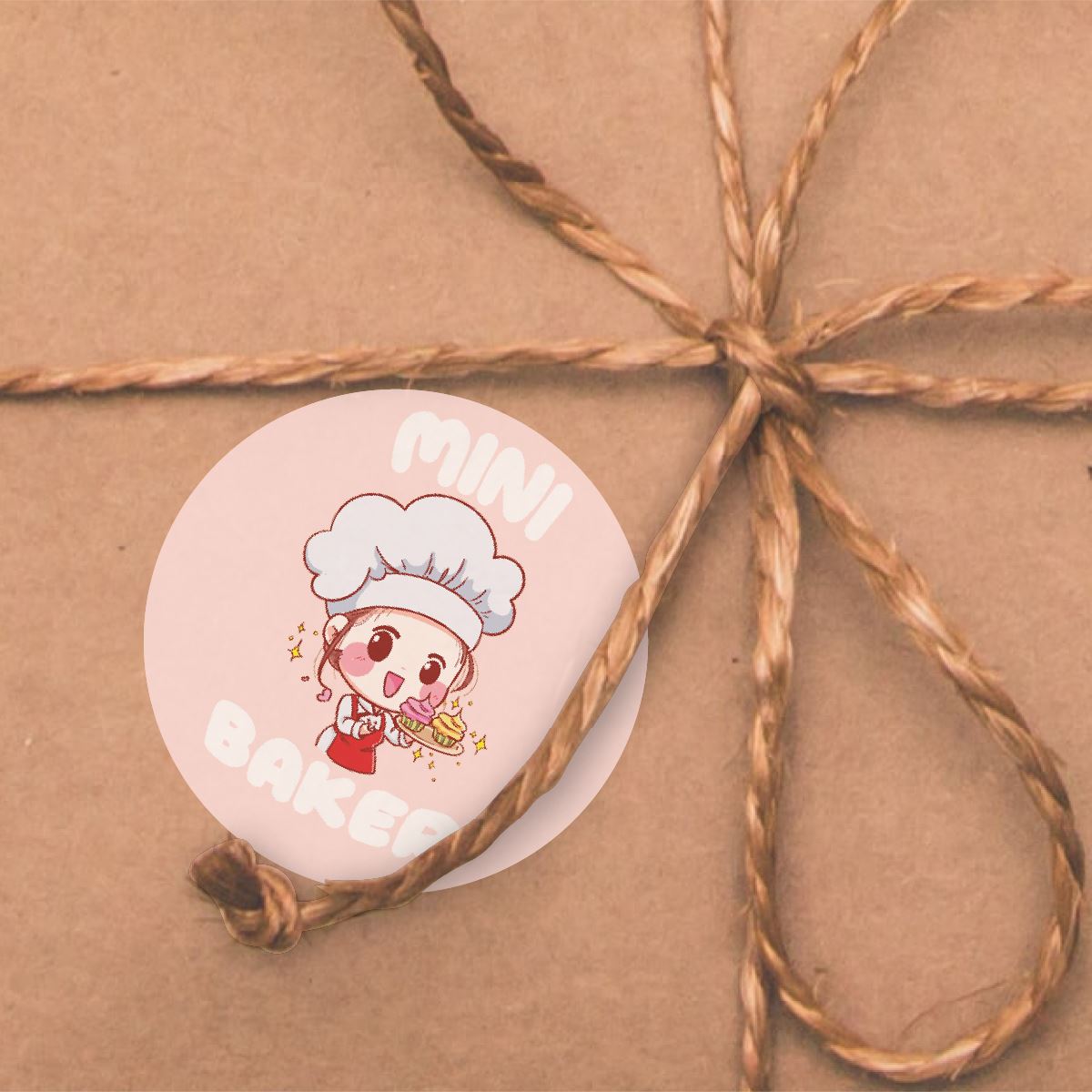 144 Mini Baker Glossy Stickers Home Chef Gift Packaging Reward Seal Labels