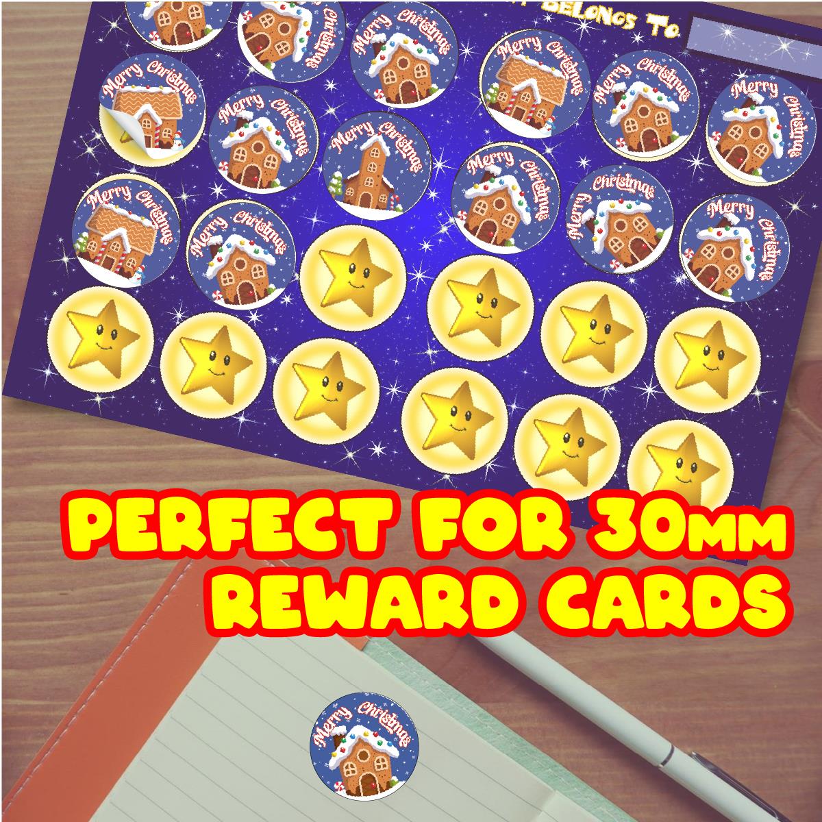 120 Christmas House Gingerbread Scented Stickers - 30mm Scented Stickers - For Teachers Nursery Parents