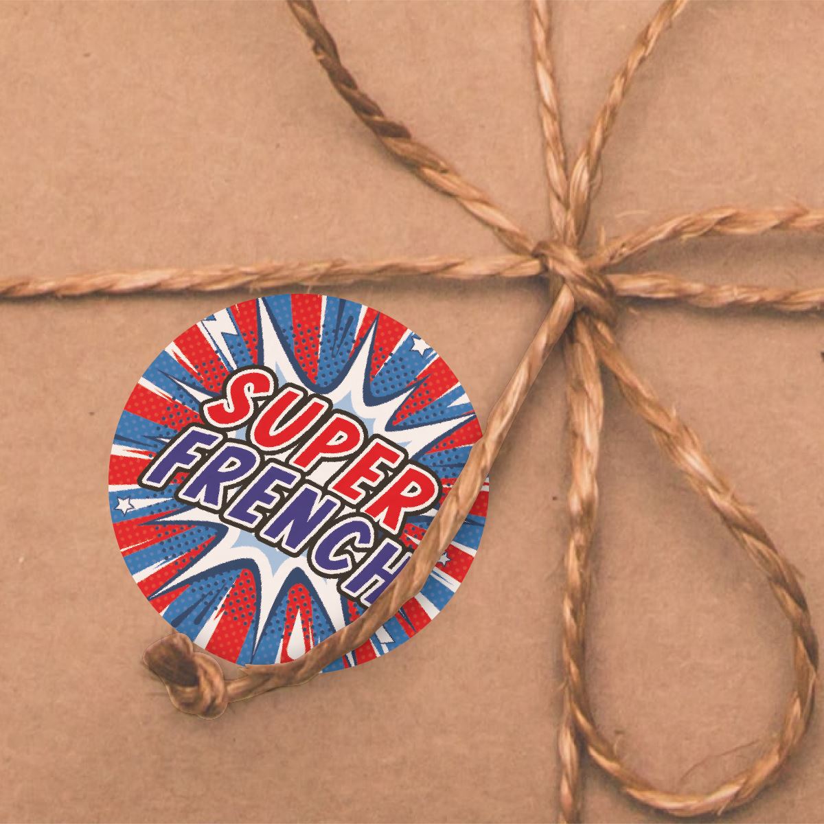 144 French Superhero Comic Stickers - 30mm - Glossy Reward Stickers for Teachers & Parents