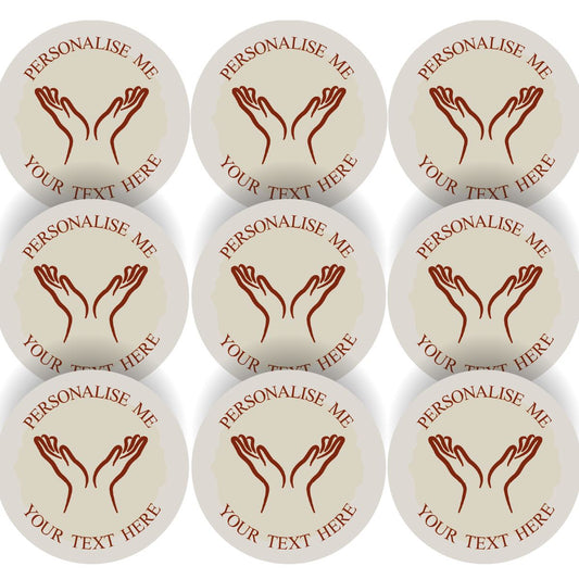 144 Hands Personalised 30mm Reward Stickers for School Teachers