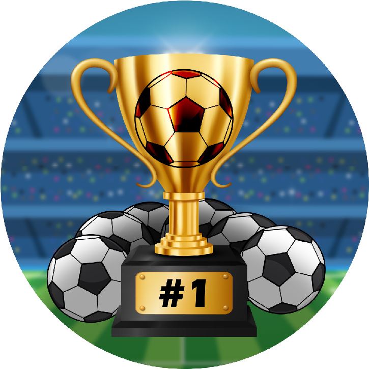 144 Keep It Up Footballs 30mm Stickers Glossy Reward Stickers