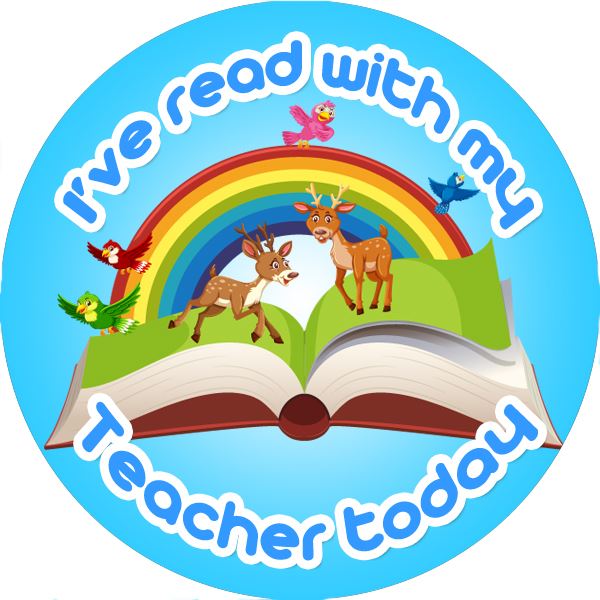 144 I've read with my teacher 30mm Reward Stickers for School Teachers, Parents and Nursery