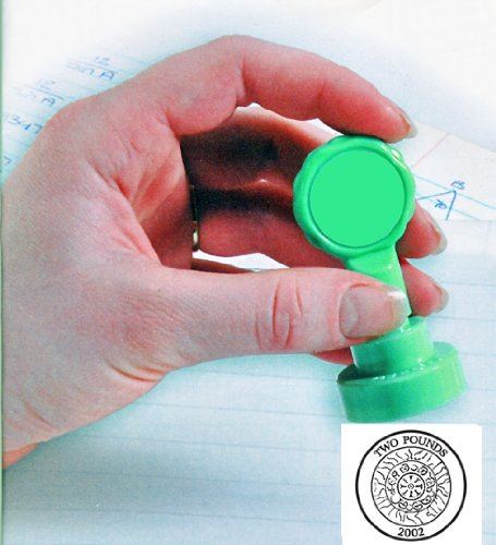 UK Currency  £2 two Pound Coin - Self inking teacher reward xstamper xclamations stamp