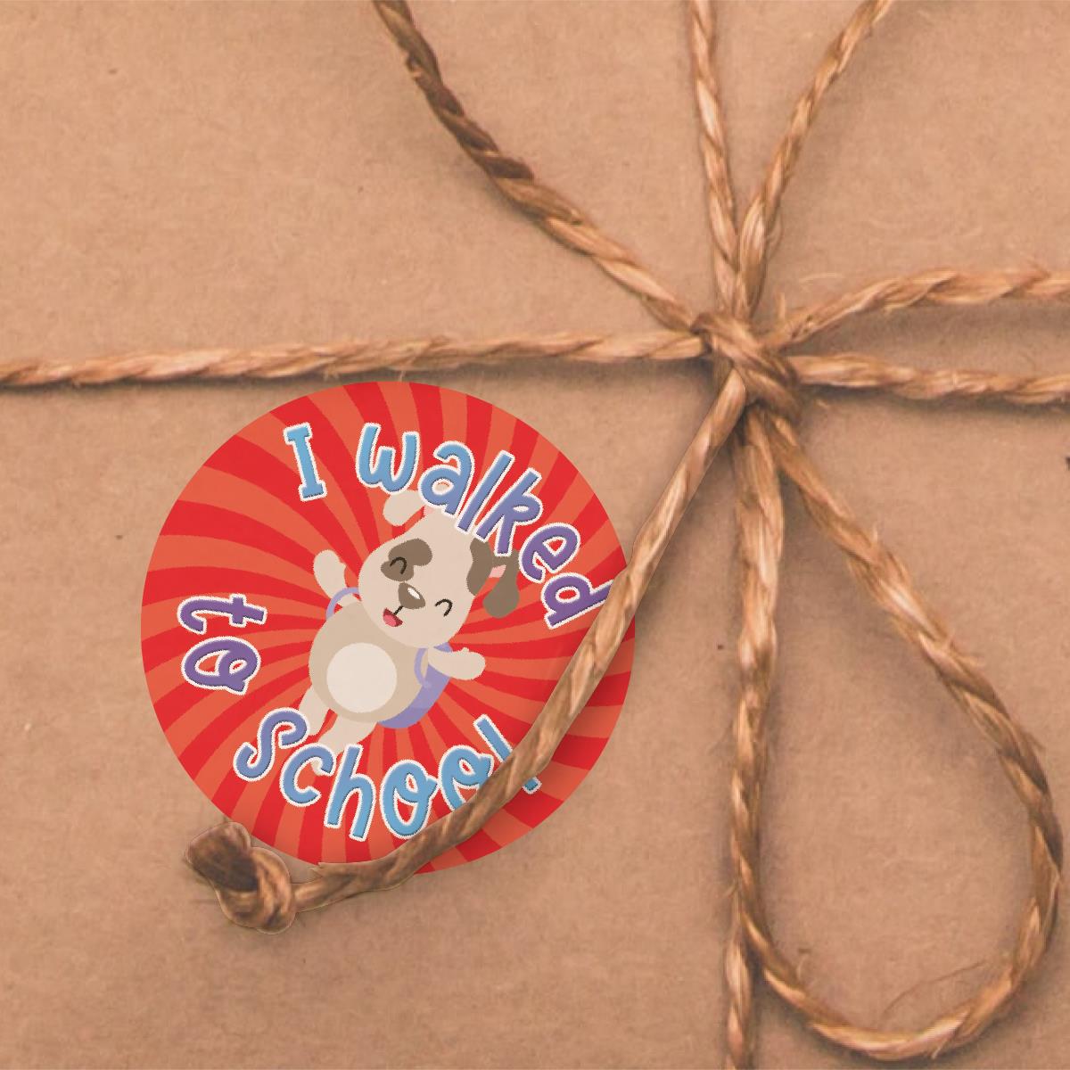 144 I Walked To School 30mm Reward Stickers for School Teachers, Parents and Nursery