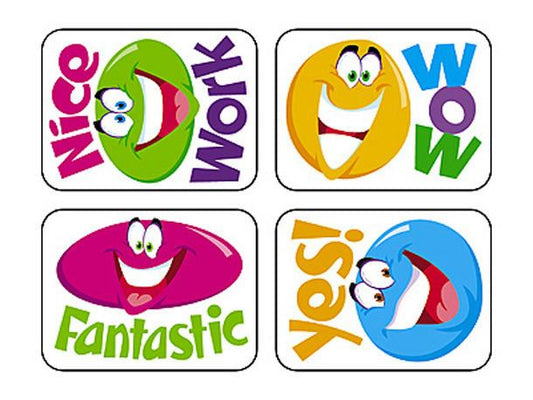 TREND 100 Large Smiley Faces Applause reward stickers