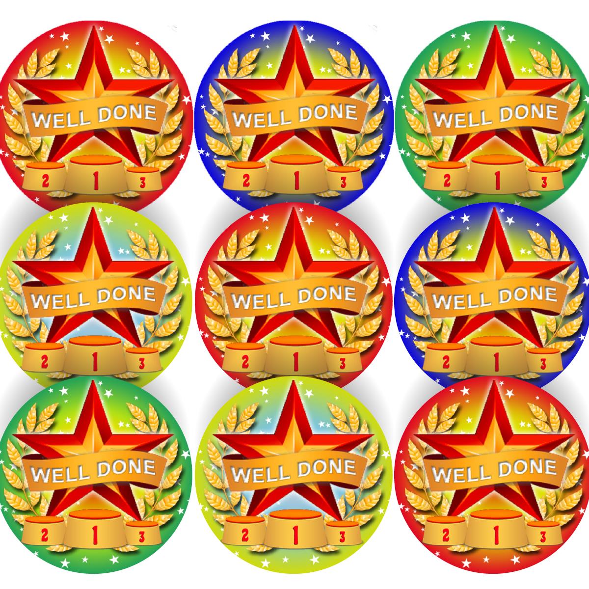 144 Star Athletic Sports Podium 30mm Reward Stickers for  Sports Day, Teachers, Parents and Schools