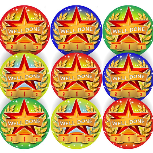 144 Star Athletic Sports Podium 30mm Reward Stickers for  Sports Day, Teachers, Parents and Schools