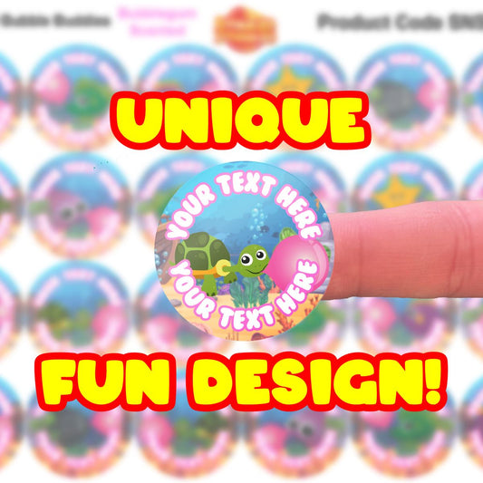 120 Bubblegum Scented Personalised Stickers - Bubble Buddies - Personalised 30mm Scented  Stickers - For Teachers Nursery Parents