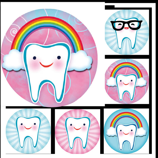 900 Mini Teeth Planner Dots 10mm Spot Stickers for Teachers Planners Parents Dentists