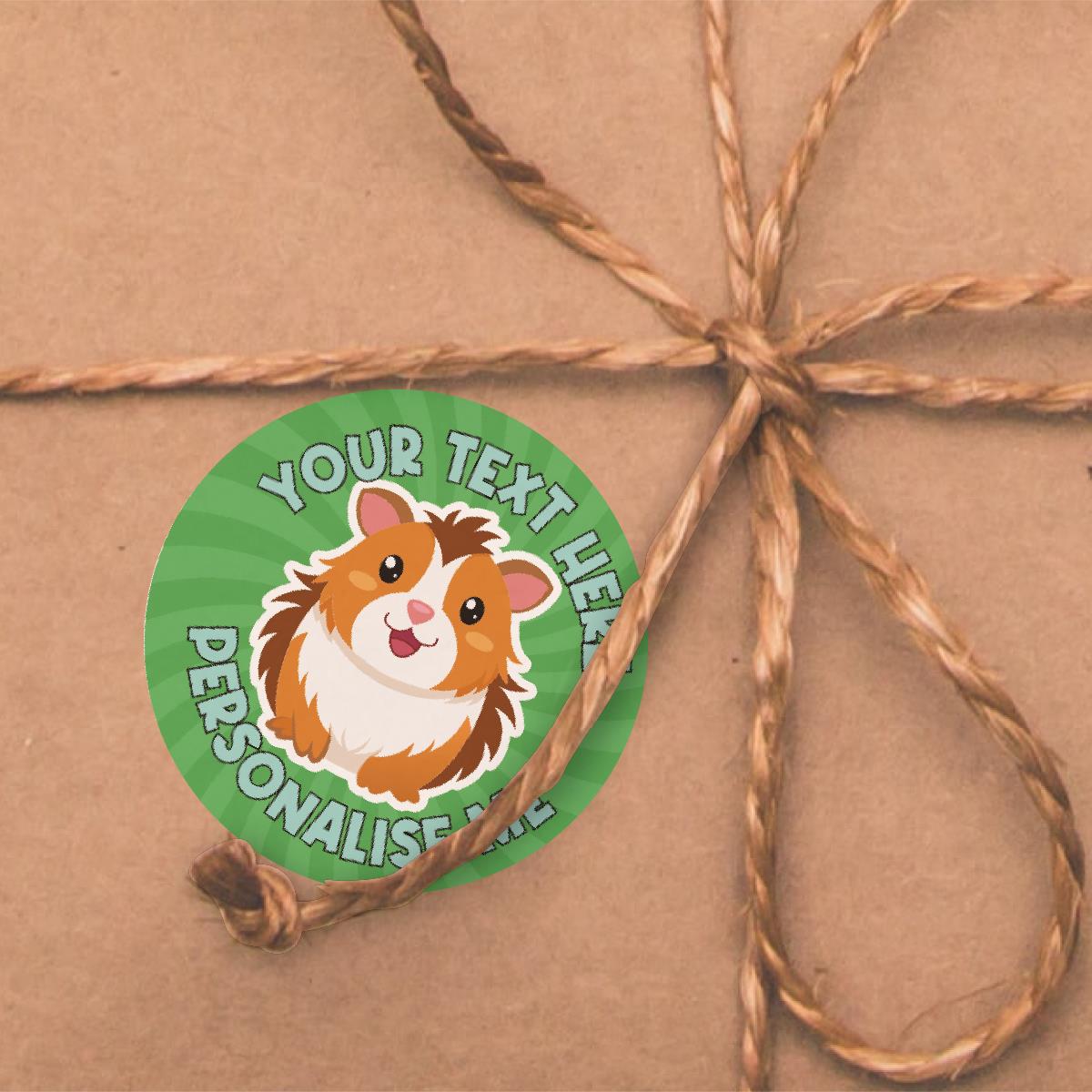 144 Personalised Guinea Pigs 30mm Reward Stickers for School Teachers, Parents