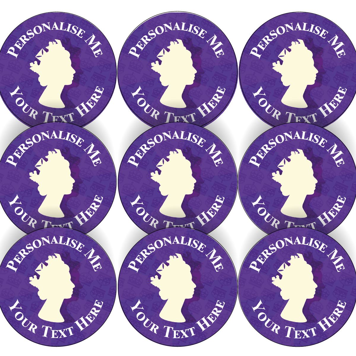 Queens Head Personalised 30mm Reward Stickers for School Teachers, Parents and Nursery