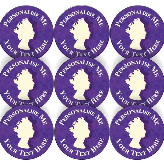 Queens Head Personalised 30mm Reward Stickers for School Teachers, Parents and Nursery