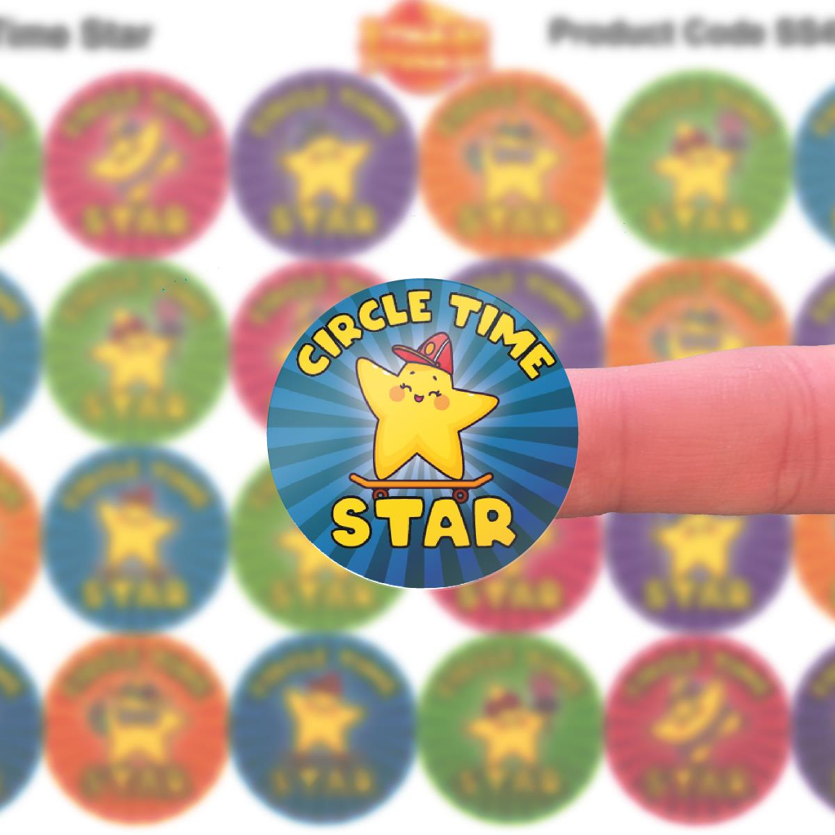 144 Circle Time Star 30mm Reward Stickers for School Teachers, Parents and Nursery