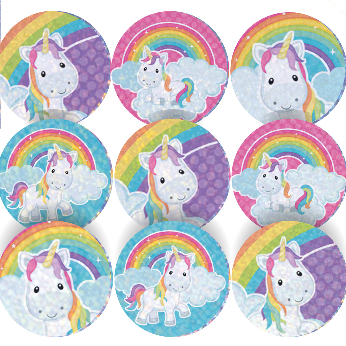 96 Sparkle Unicorns Stickers 30mm + 60 Free Sparkle Smiles Reward Stickers for Teachers, Parents and Schools