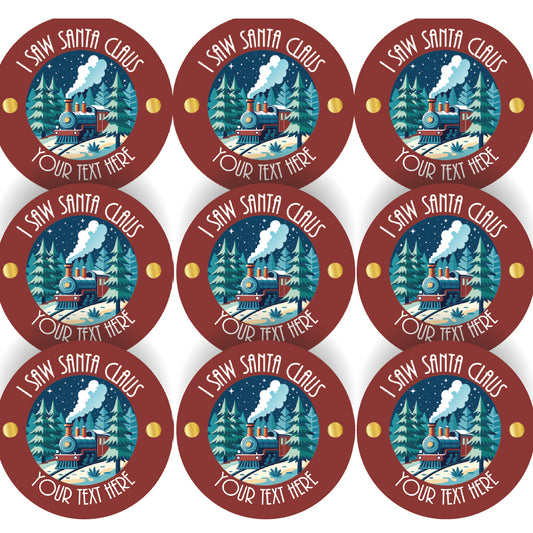 144 Personalised North Pole Express 30mm Christmas Reward Stickers for Christmas at School Teachers, Parents and Nursery