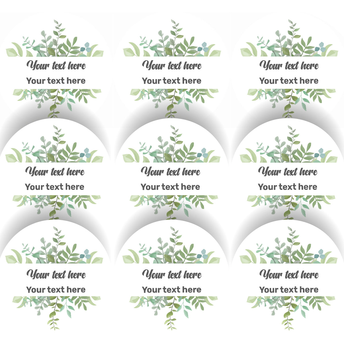 144 Eucalyptus Leaves Personalised 30mm Stickers Events, Weddings, Crafts, Engagement