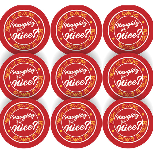 144 Naughty or Nice List 30mm Reward Stickers for Schools, Santa's Grotto, Christmas Fairs