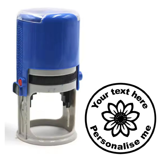 Personalised Stamp Flower 30 mm Self inking stamper for School Teachers, Parents and Nursery