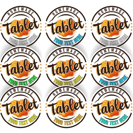144 Personalised Scottish Tablet 30mm Reward Stickers for Small Businesses, Childrens Crafts, Baking (Copy)