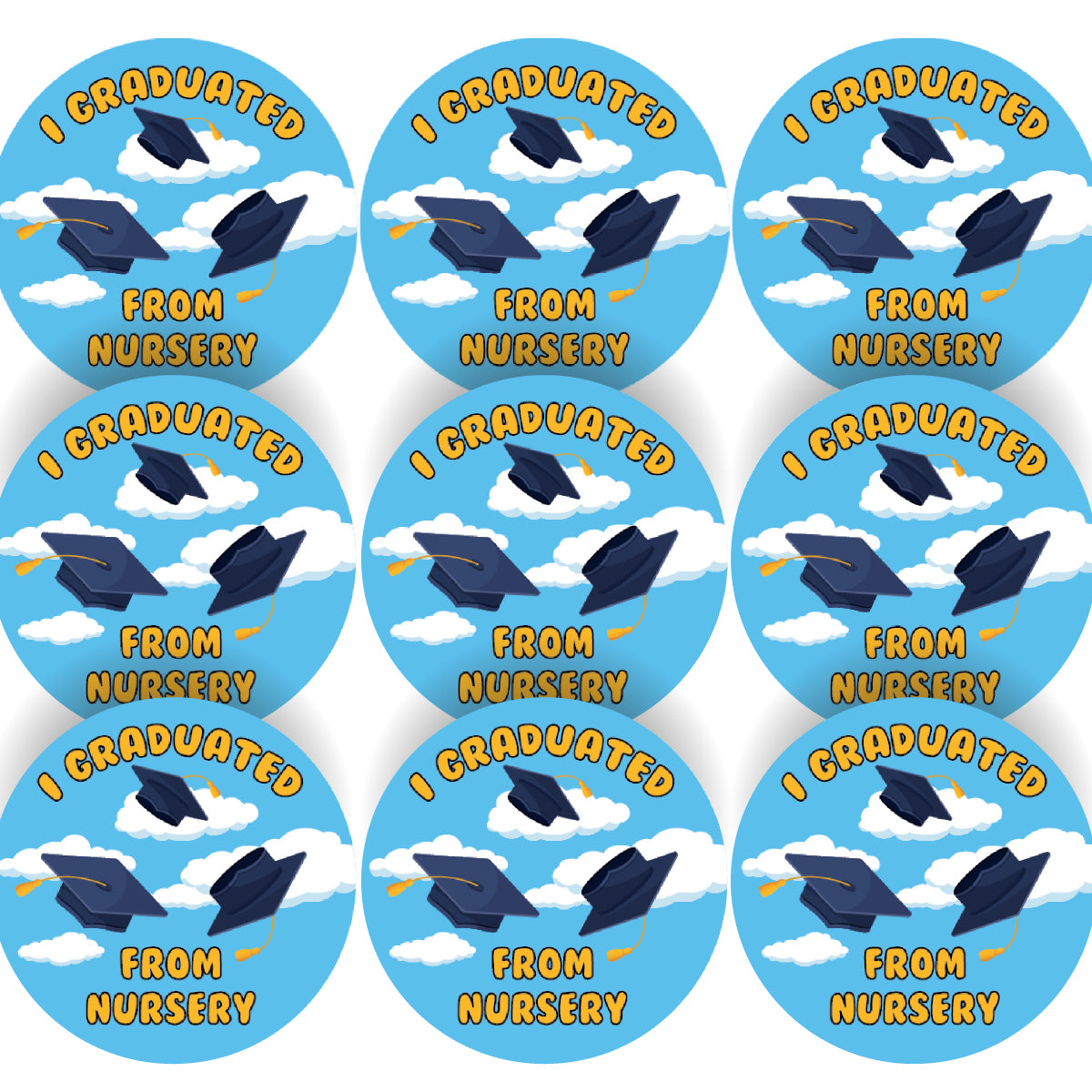 144 Nursery Graduate 30mm Reward Stickers for School Teachers, Parents, Nursery