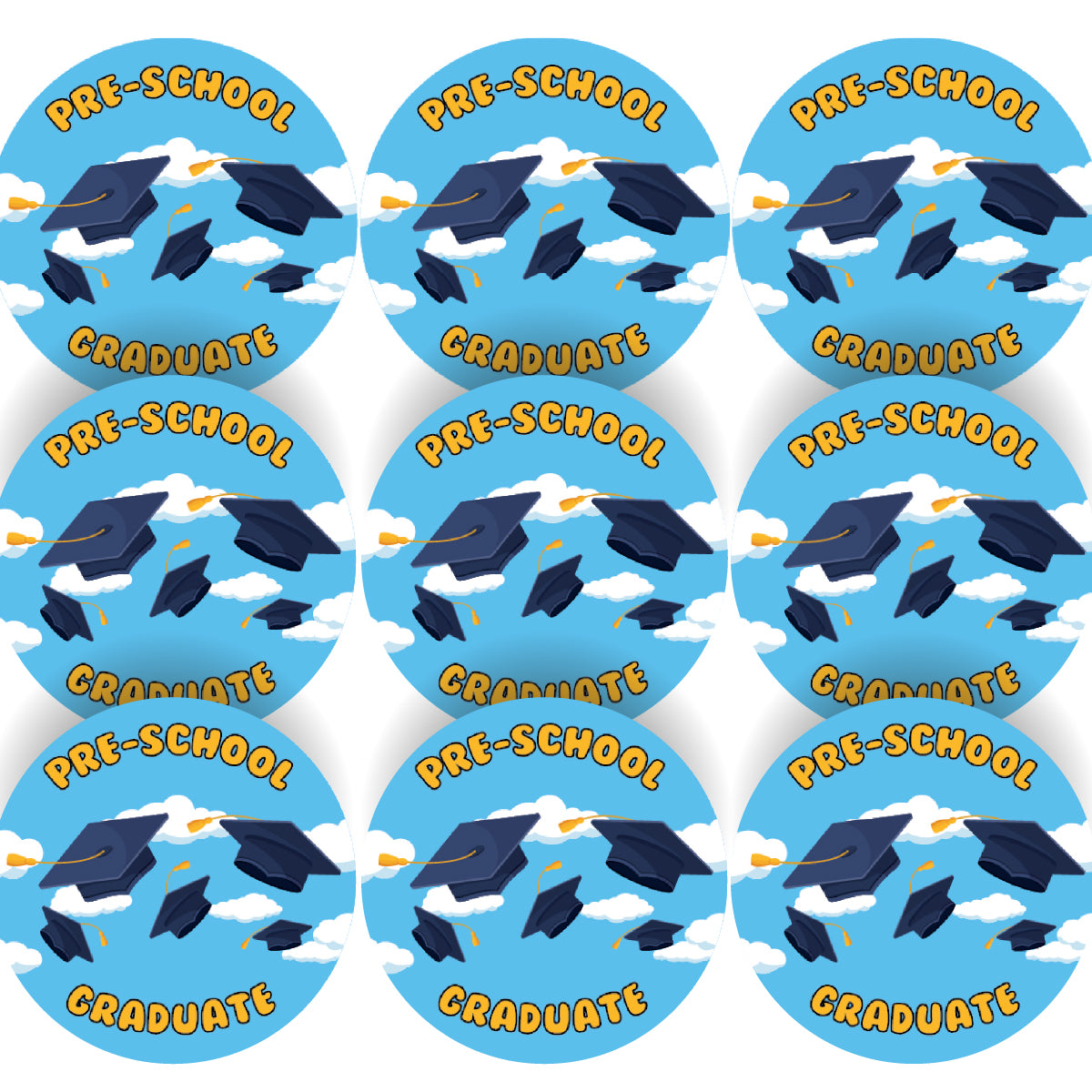 144 Pre-school Graduate 30mm Reward Stickers for School Teachers, Parents, Nursery, Pre-school
