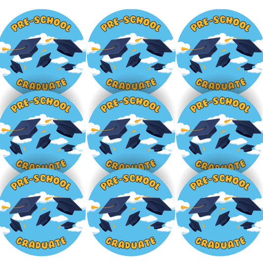 144 Pre-school Graduate 30mm Reward Stickers for School Teachers, Parents, Nursery, Pre-school