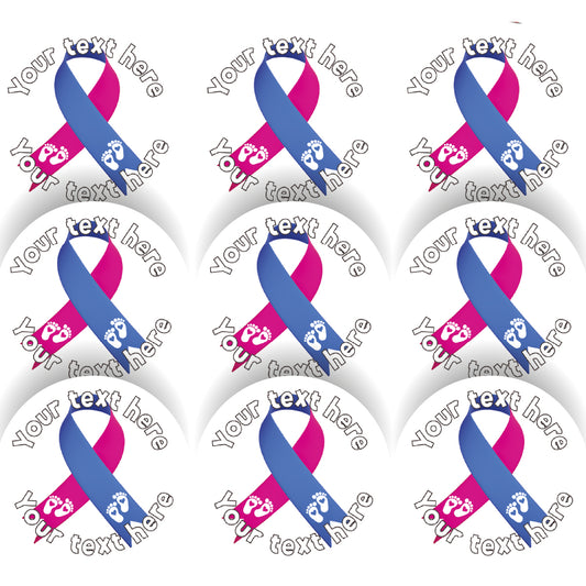 144 Personalised Baby Loss Awareness 30mm Reward Stickers for Charities, NHS