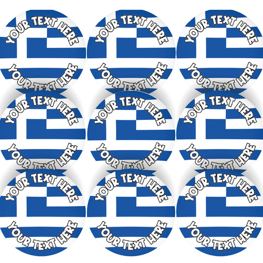 144 Greek Flag Personalised 30mm Stickers Teachers, Parents, Schools