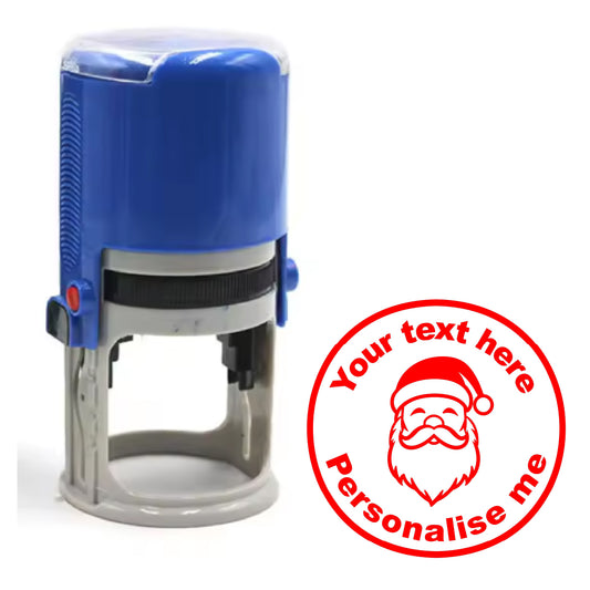 Personalised Stamp Santa 30 mm Self inking stamper for School Teachers, Parents and Nursery at Christmas