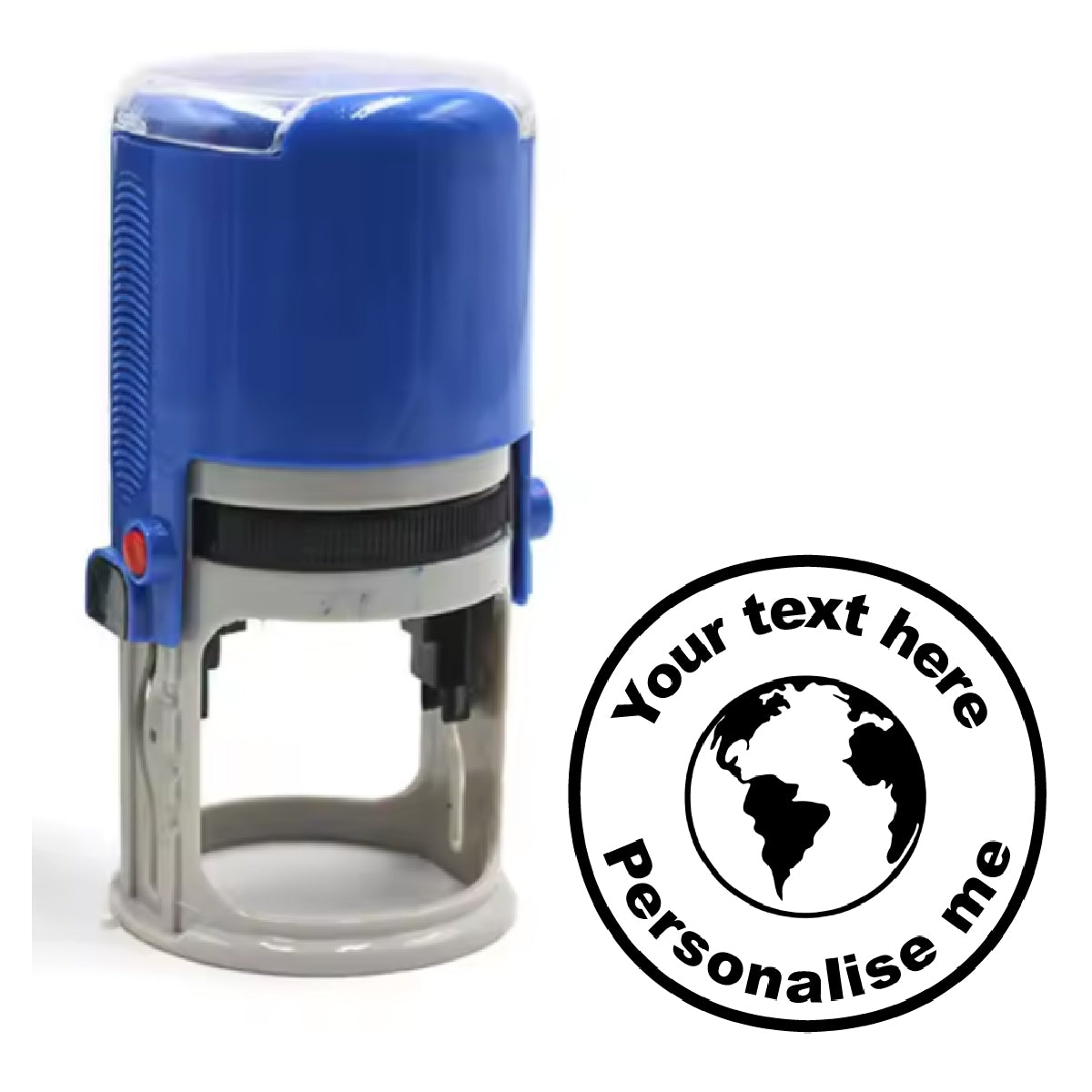 Personalised Stamp Planet Earth 30 mm Self inking stamper for School Teachers, Parents and Nursery