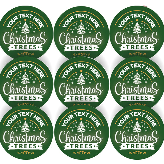 144 Personalised Christmas Tree Farm 30mm Christmas Reward Stickers for School Teachers, Parents and Nursery