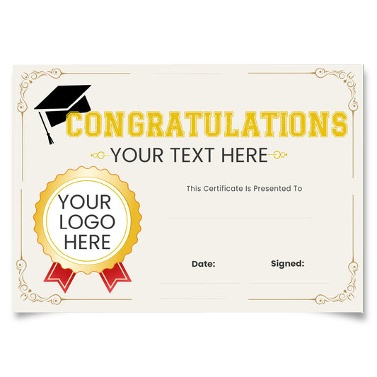 Personalised Graduation certificates for school teachers, 250gsm A5 silk finish Photo Paper