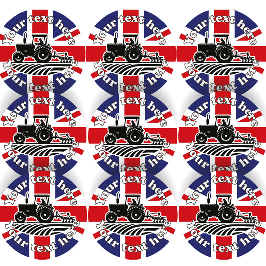 144 Personalised British Farming 30mm Reward Stickers for School Teachers, Parents