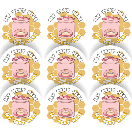 Sticker Stocker 144 Personalised Wax Melt 30mm Glossy Stickers Labels