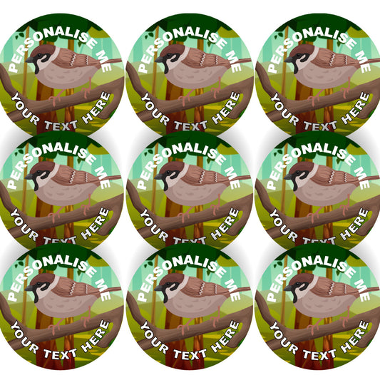 144 Personalised Sparrows 30mm Bird Reward Stickers for School Teachers, Parents and Nursery