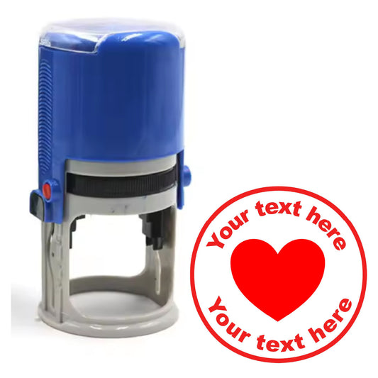 Personalised Stamp Heart  30mm Self inking stamper for School Teachers, Parents and Nursery