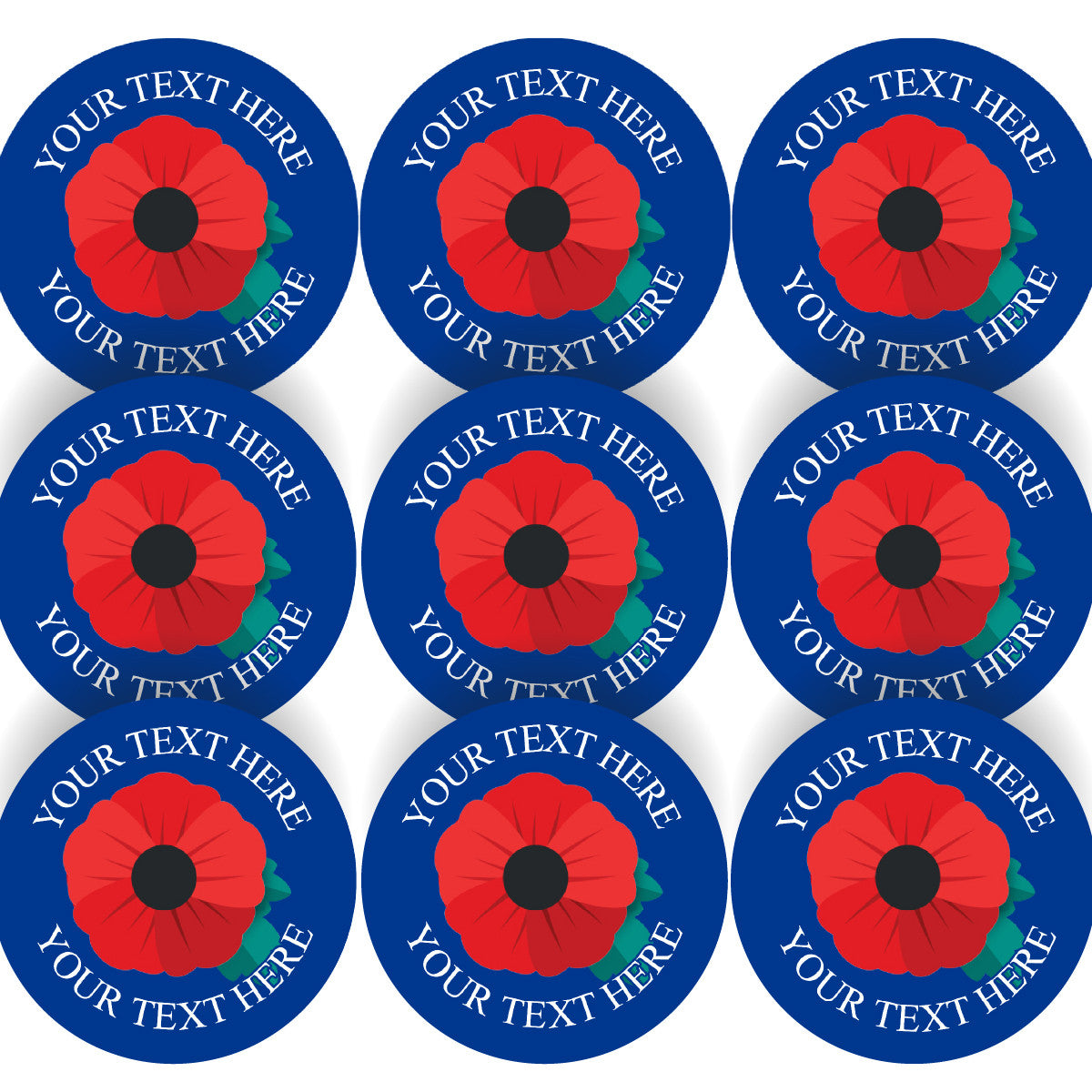 144 Personalised 30mm Poppy Reward Stickers for School Teachers, Parents and Nursery