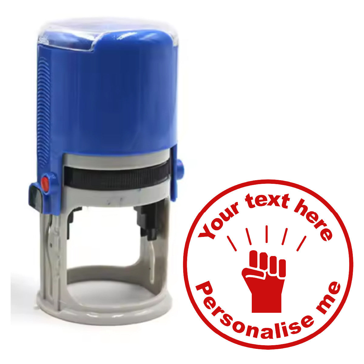 Sticker Stocker - Personalised Stamp Fist Bump 30mm Self inking stamper for School Teachers, Parents and Nursery