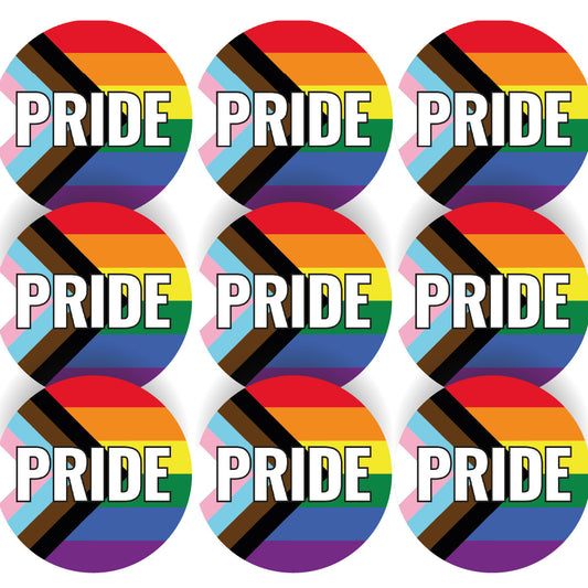 Sticker Stocker - 144 Colourful PRIDE Rainbow Flag 30mm Glossy Stickers