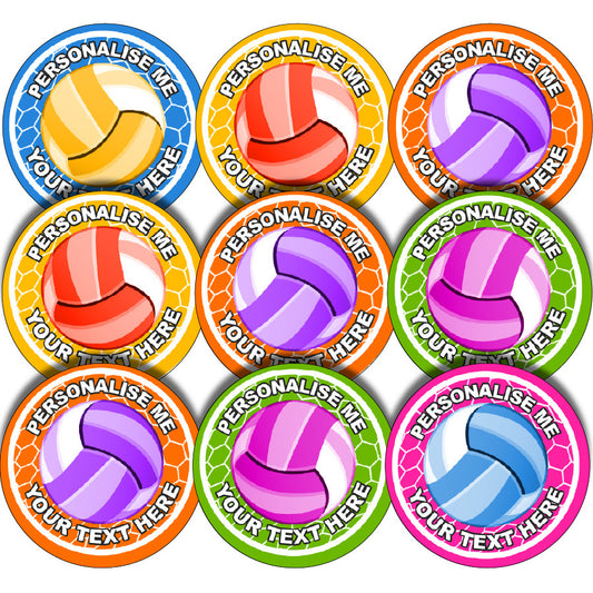 Sticker Stocker - 144 Personalised 30mm Netball Reward Stickers for Sports School Teachers Parents