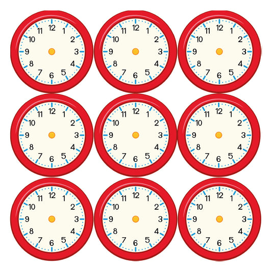 Sticker Stocker - 144 Blank Clocks - 30mm - Glossy Reward Stickers for Teachers & Parents