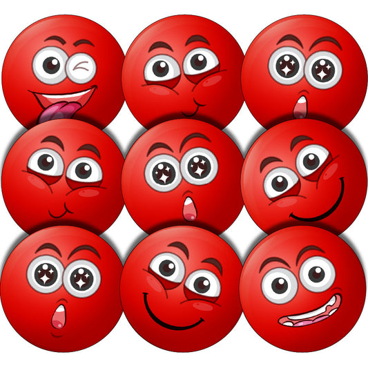 144 Red Clown Nose - 30mm - Glossy Reward Stickers for Teachers & Parents