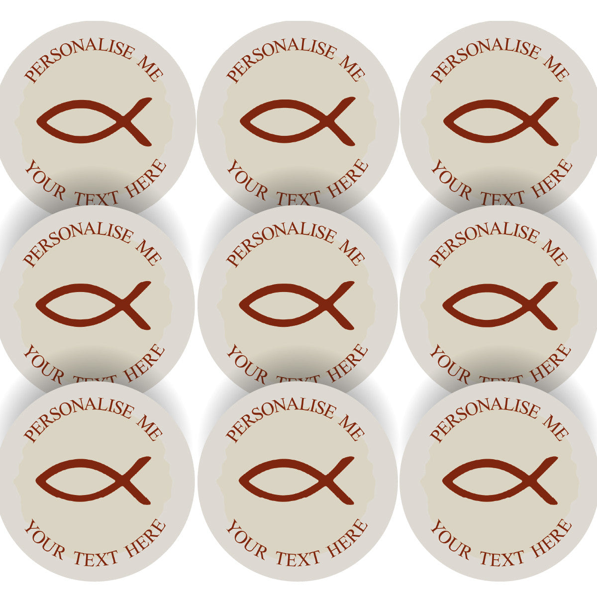 144 Fish Personalised 30mm Reward Stickers for School Teachers
