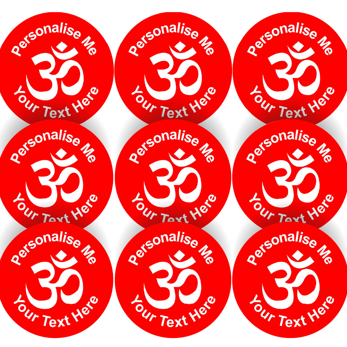 Sticker Stocker - 144 Personalised Hindu Om 30mm Reward Stickers for School Teachers, Parents and Nursery