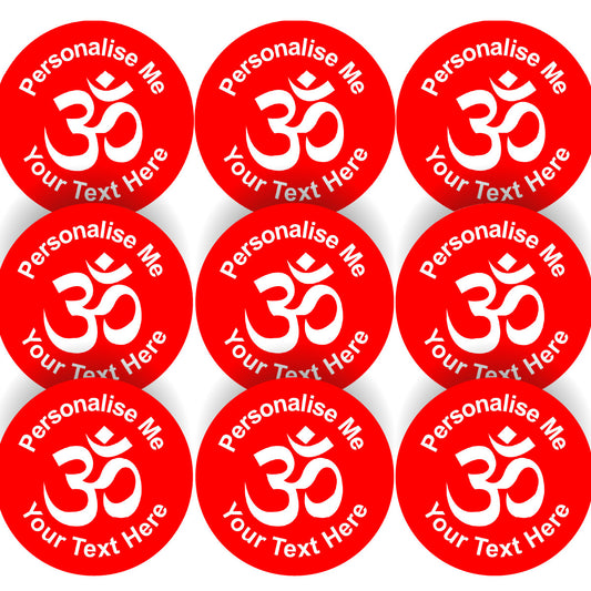 Sticker Stocker - 144 Personalised Hindu Om 30mm Reward Stickers for School Teachers, Parents and Nursery