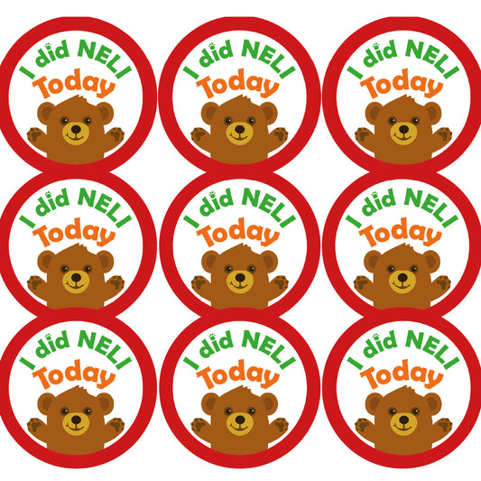 Sticker Stocker - 144 I did NELI today - 30mm - Glossy Reward Literacy Stickers for Teachers & Parents
