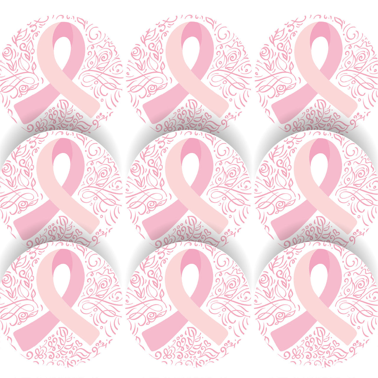 SS41430 144 Breast Cancer Awareness 30mm Stickers for Support, Awareness