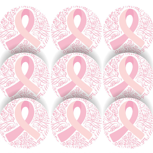 SS41430 144 Breast Cancer Awareness 30mm Stickers for Support, Awareness